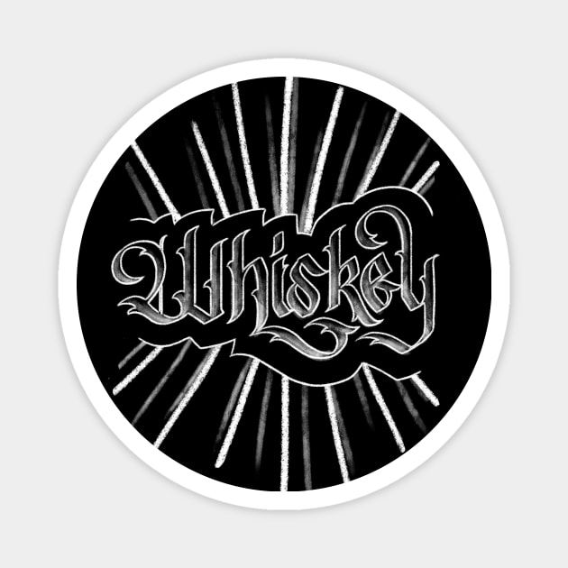 Whiskey Chalkboard Magnet by polliadesign